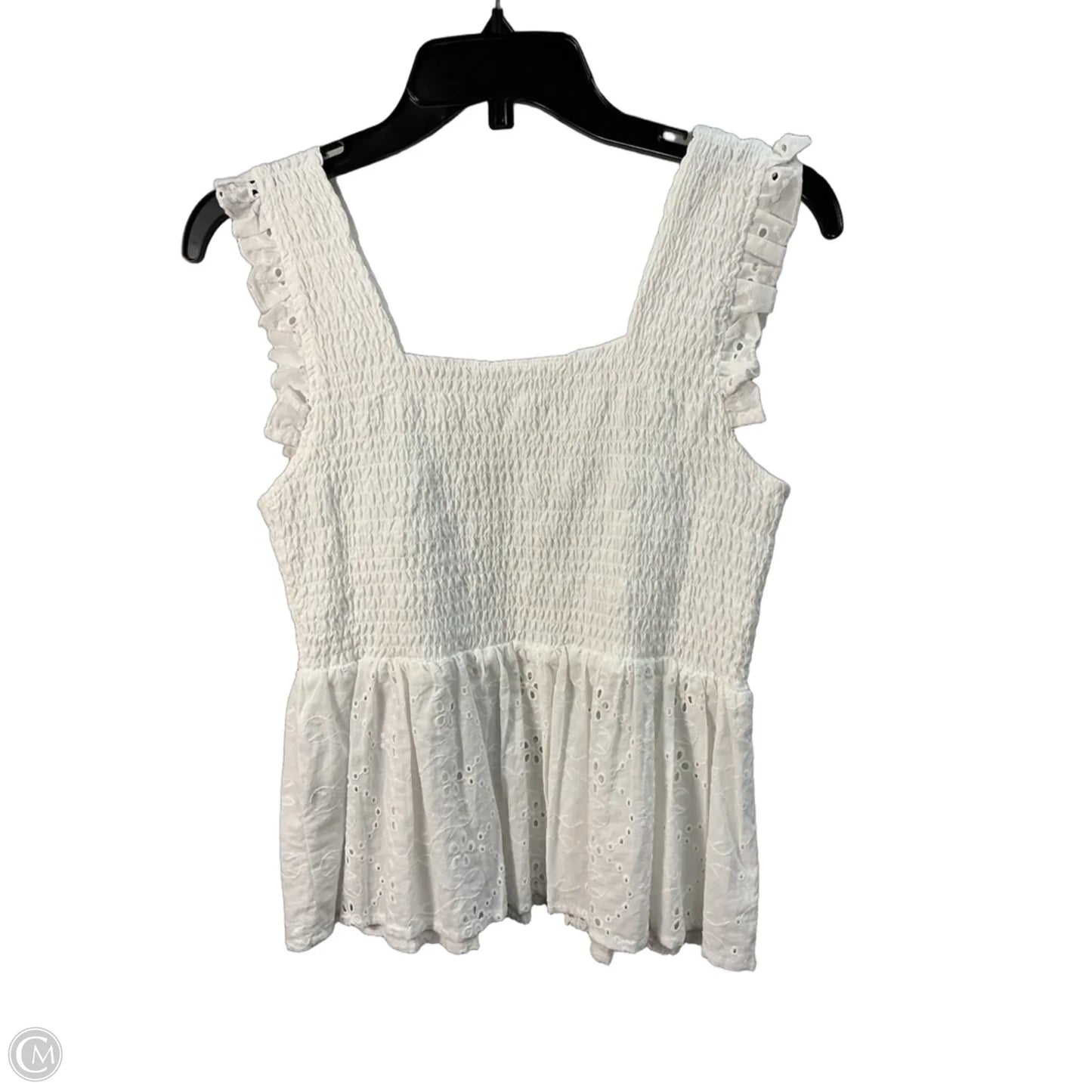 Top Sleeveless By Cmc In White, Size: L