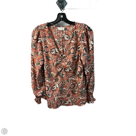 Top Long Sleeve By Loft In Multi-colored, Size: M