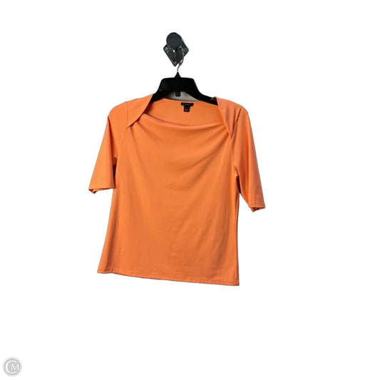 Top Short Sleeve By Ann Taylor In Orange, Size: S