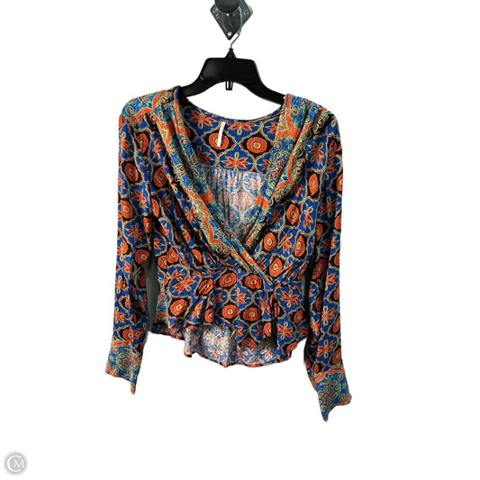 Top Long Sleeve By Free People In Multi-colored, Size: Xs