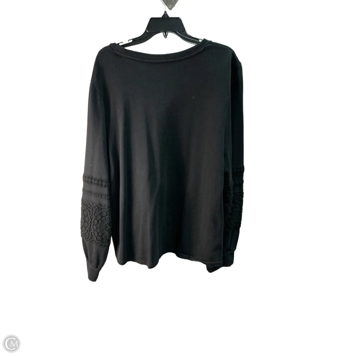 Top Long Sleeve By Max Studio In Black, Size: 2x