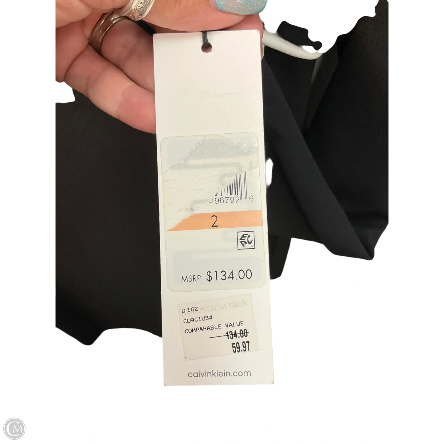 Dress Work By Calvin Klein In Black, Size: 2