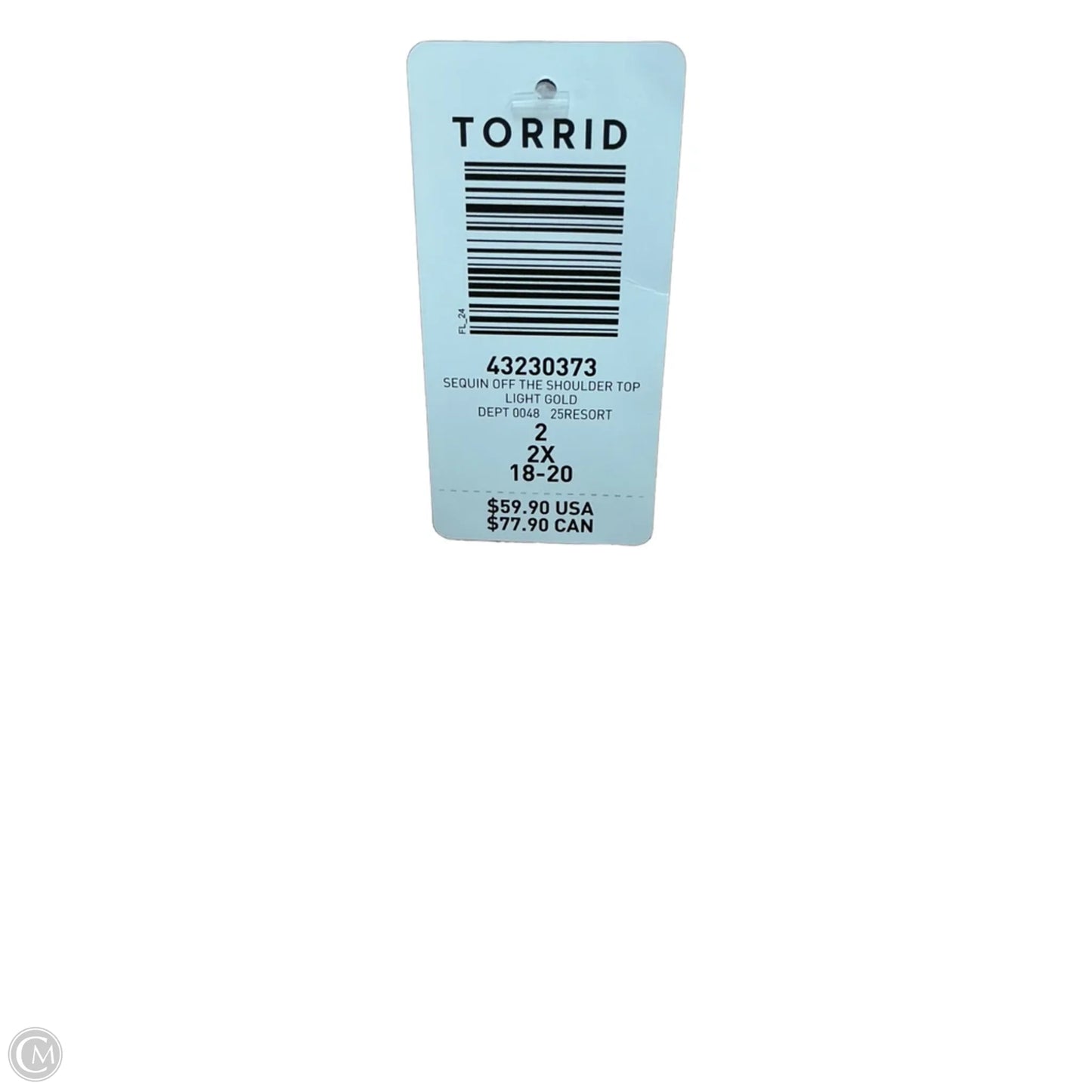 Top Short Sleeve By Torrid In Peach, Size: 18