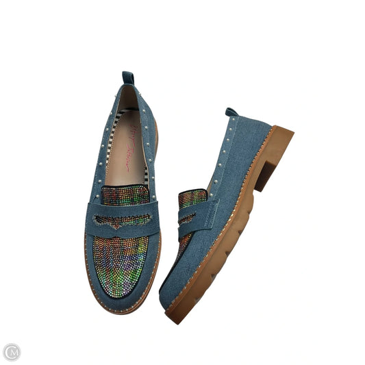 Shoes Flats By Betsey Johnson In Blue Denim, Size: 9