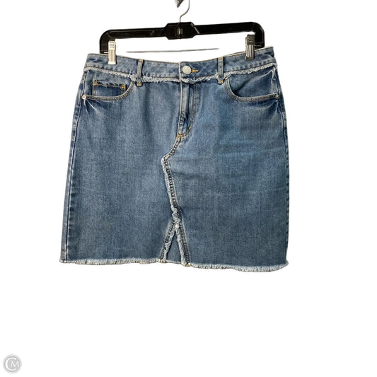 Skirt Mini & Short By Loft In Blue Denim, Size: 6