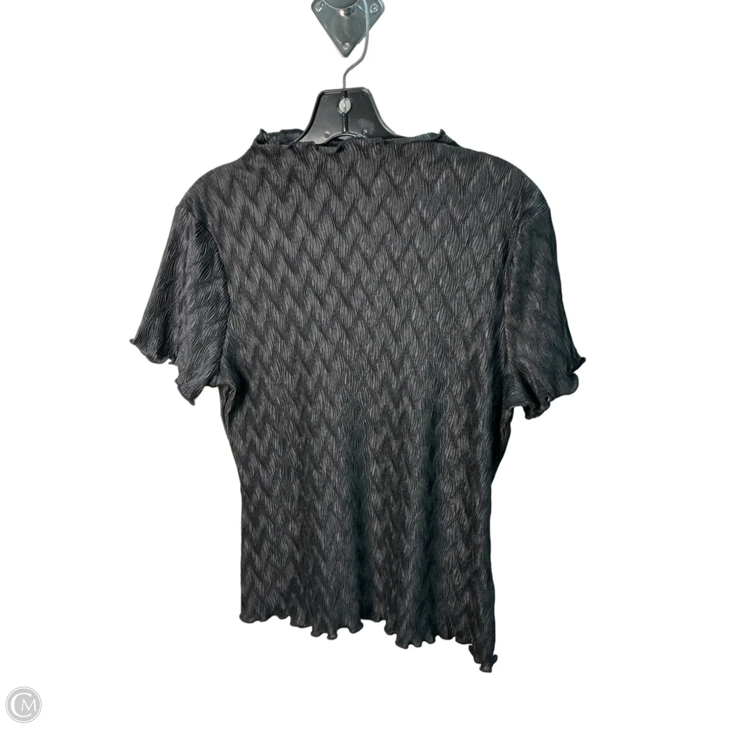 Top Short Sleeve By Halogen In Black, Size: M