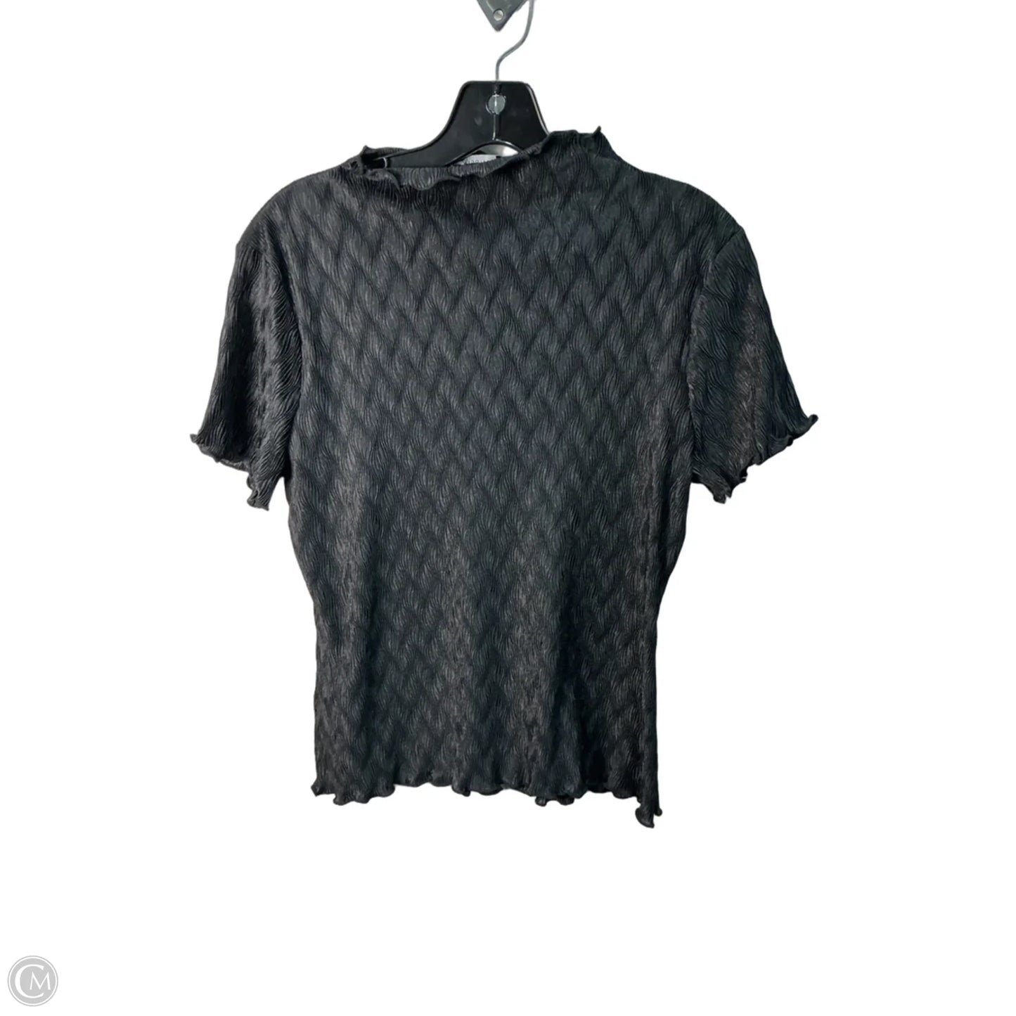 Top Short Sleeve By Halogen In Black, Size: M