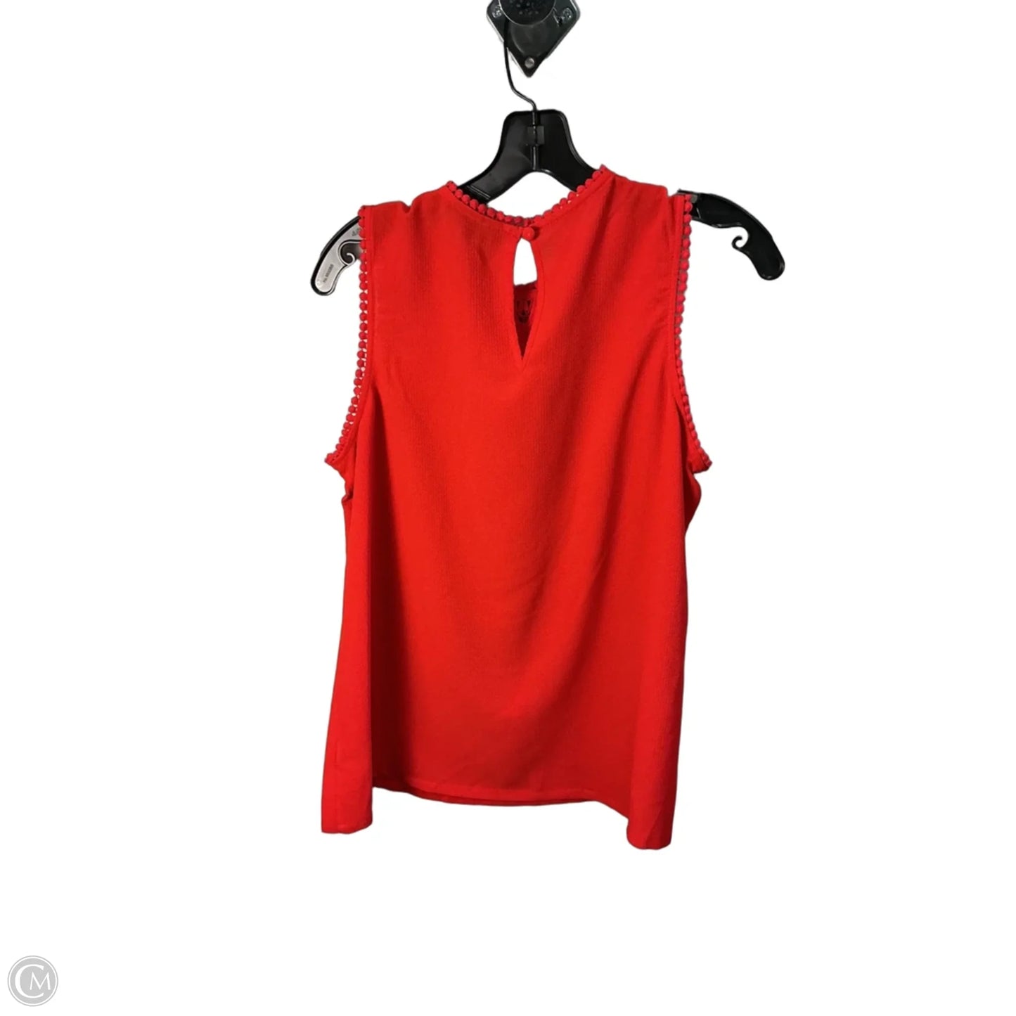 Top Sleeveless By Halogen In Red, Size: M