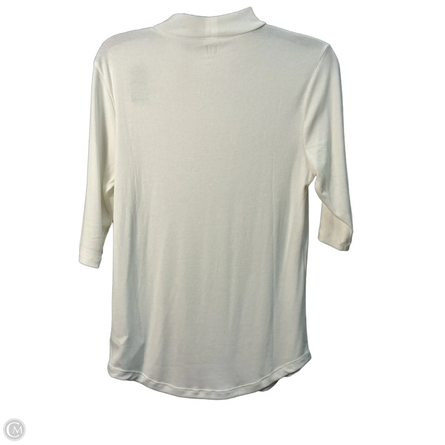 Top 3/4 Sleeve Basic By Gap In White, Size: L