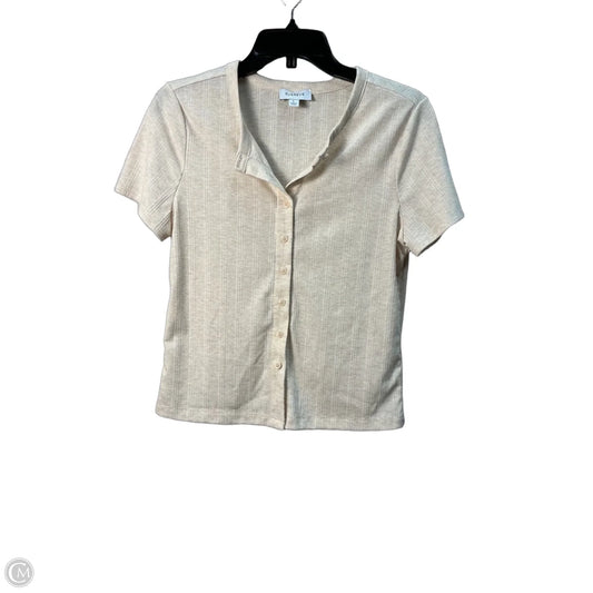 Top Short Sleeve By Evereve In Cream, Size: L