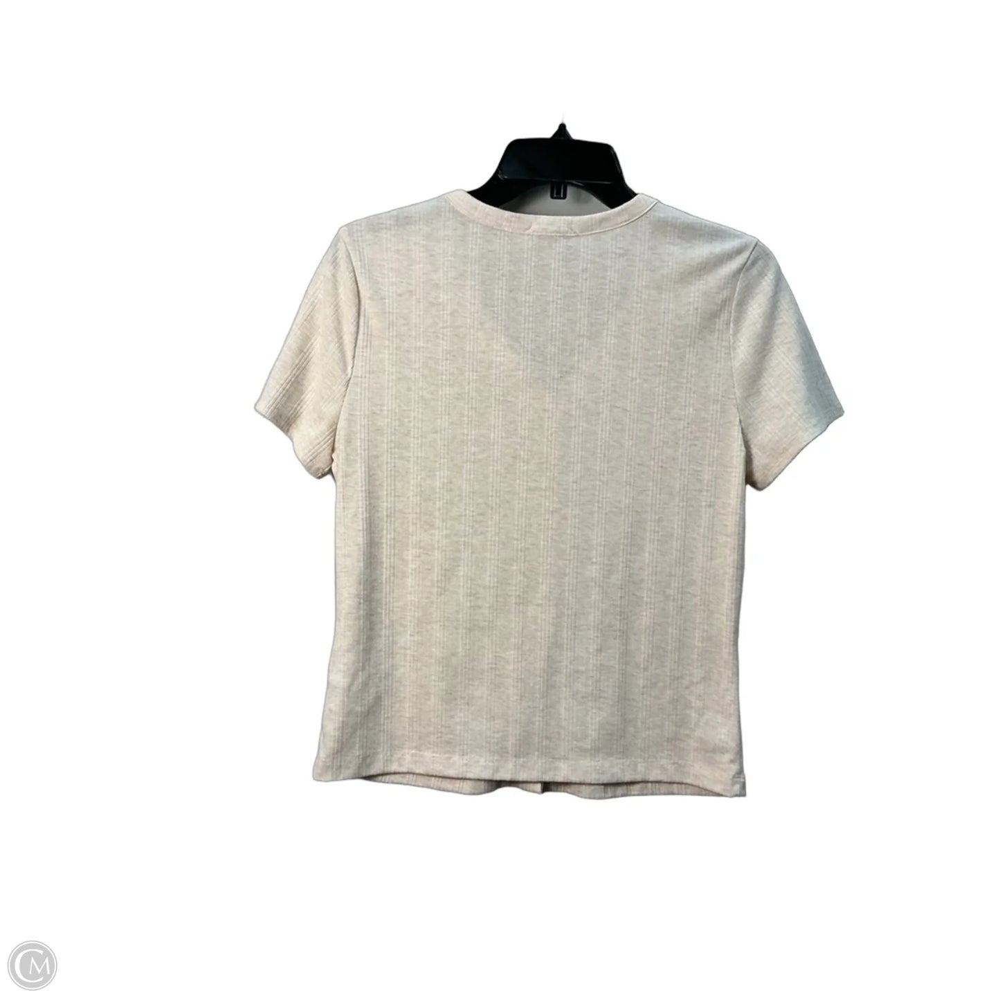 Top Short Sleeve By Evereve In Cream, Size: L