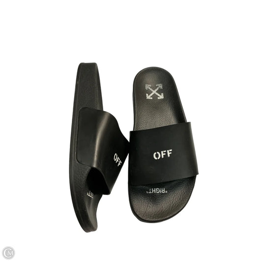 Sandals Luxury Designer By Off-white In Black, Size: 9
