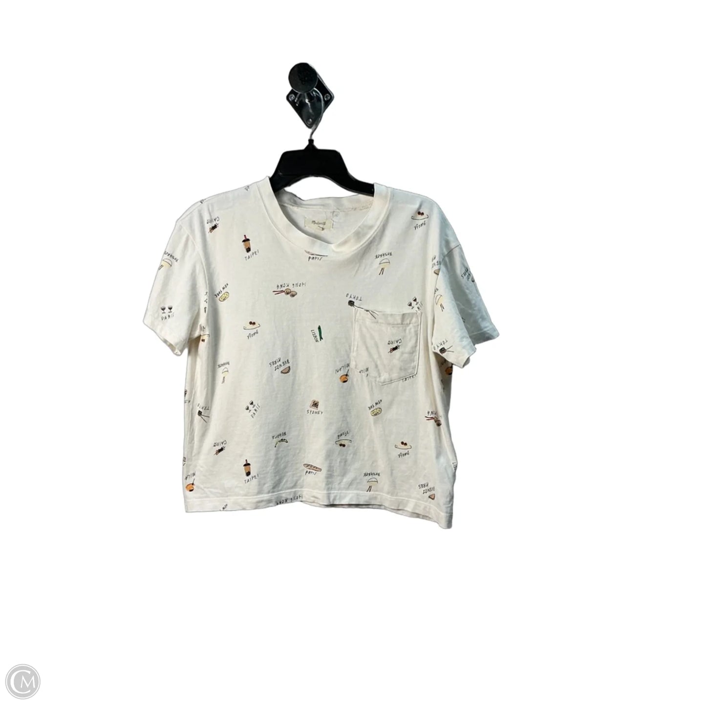 Top Short Sleeve By Madewell In Cream, Size: S