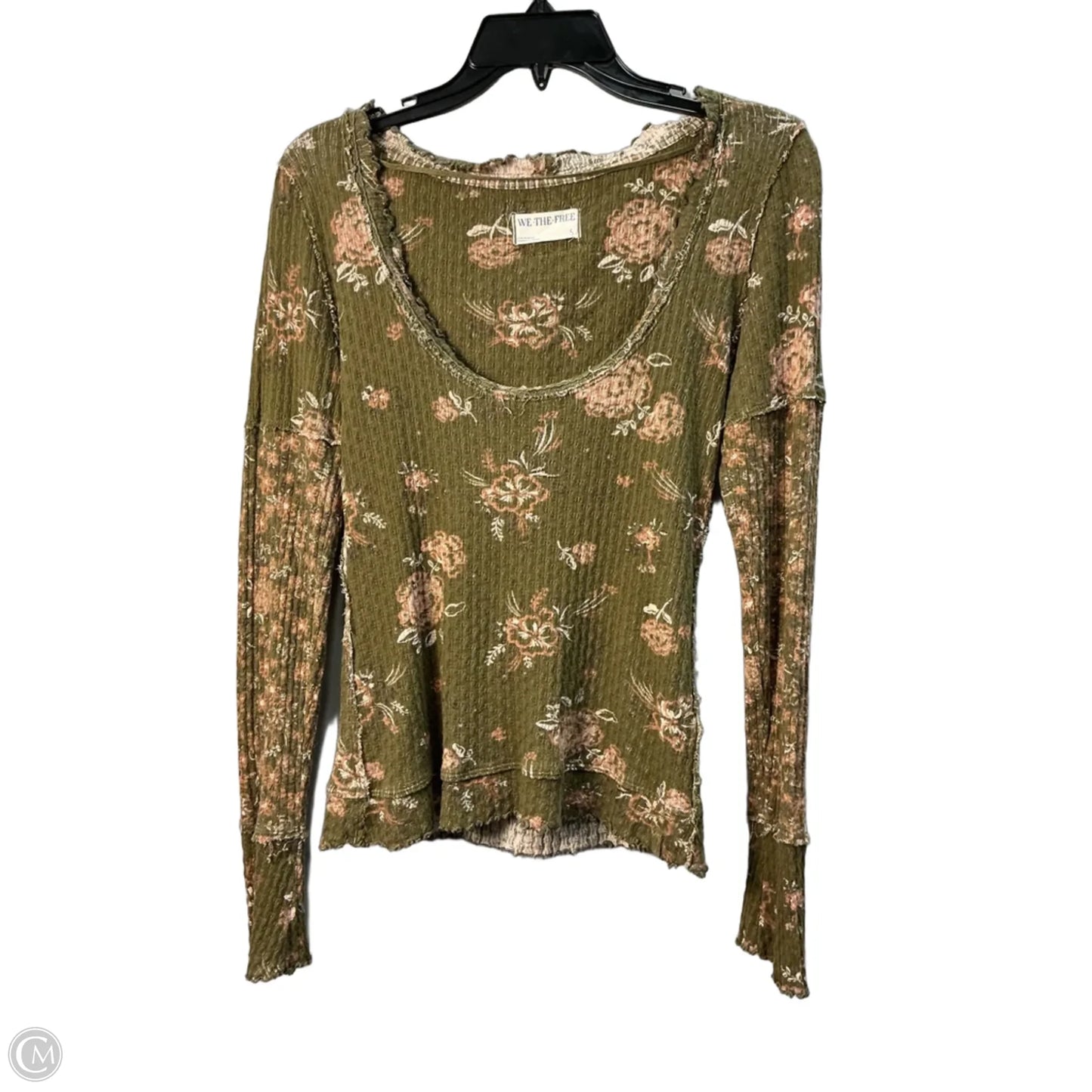 Top Long Sleeve By We The Free In Green, Size: S