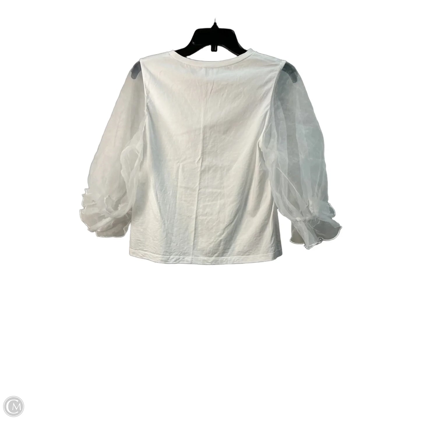 Top Long Sleeve By Zara In White, Size: M