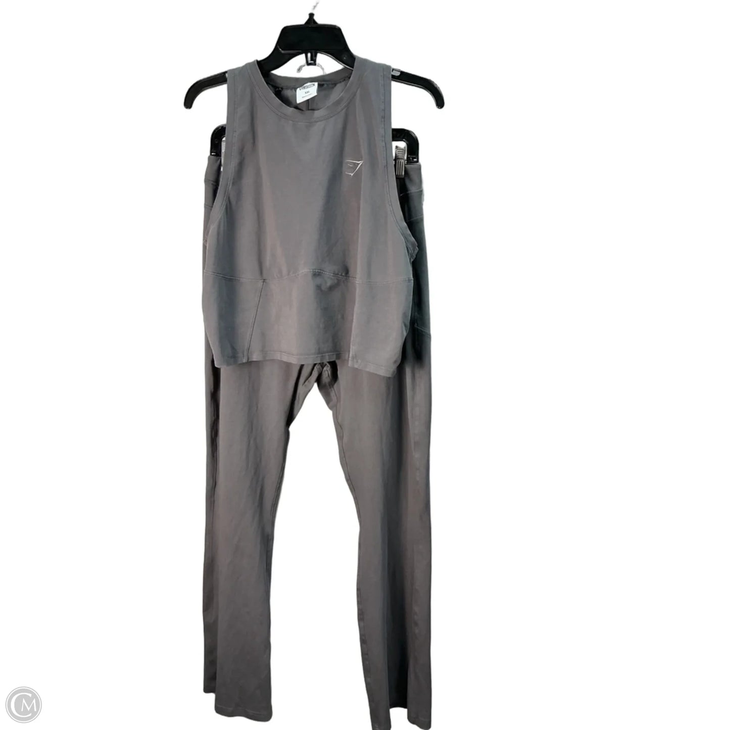 Athletic Pants 2pc By Gym Shark In Grey, Size: 18