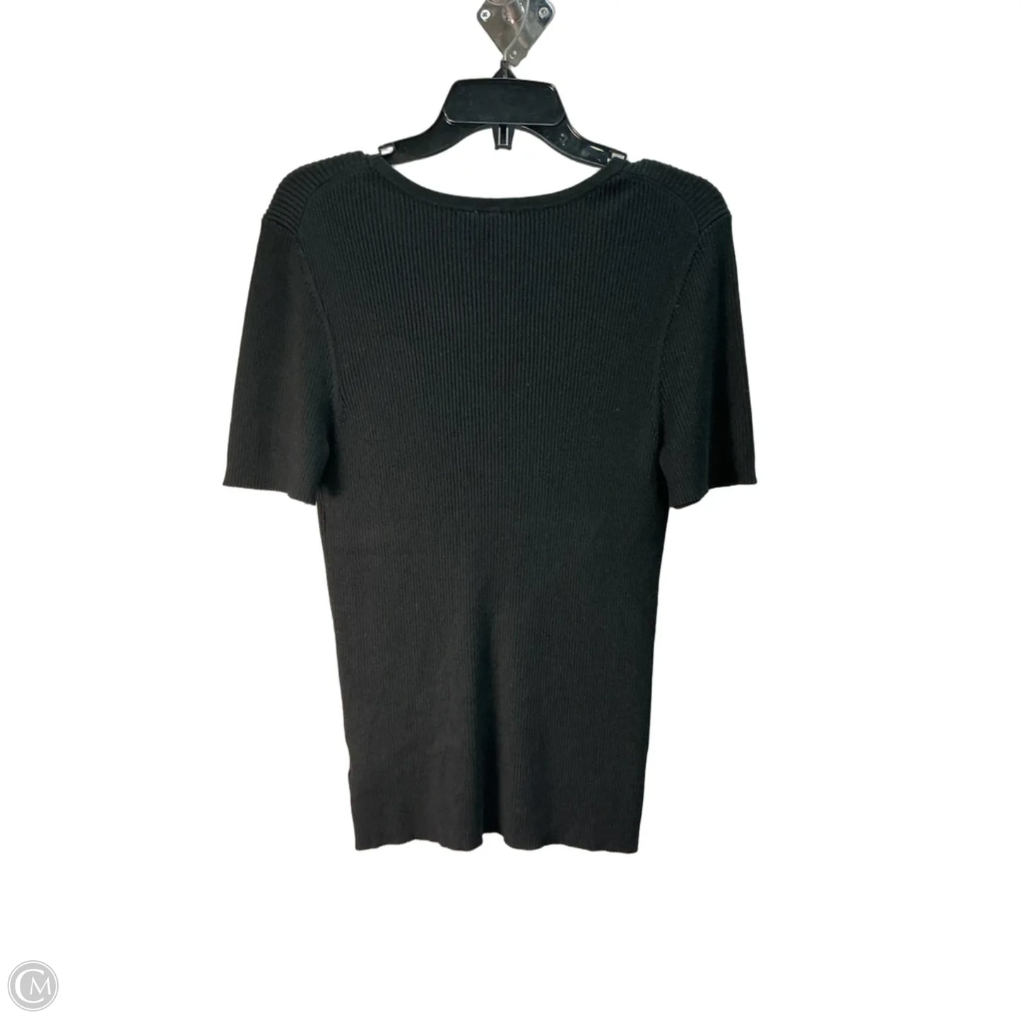 Top Short Sleeve By Anthropologie In Black, Size: Xl