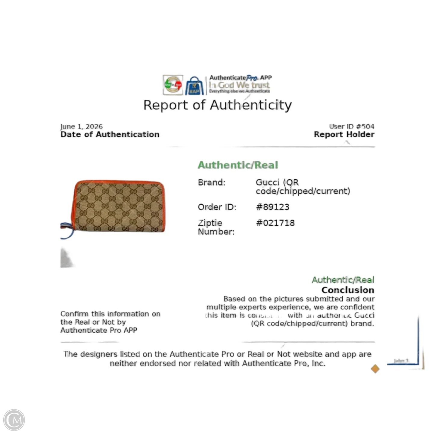 Wallet Luxury Designer By Gucci, Size: Medium