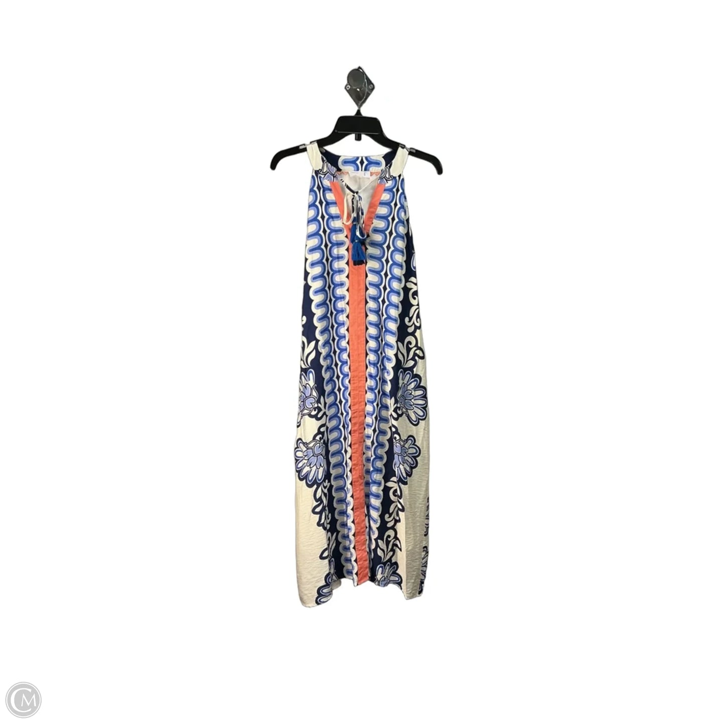Dress Casual Maxi By Thml In Cream & Orange, Size: L