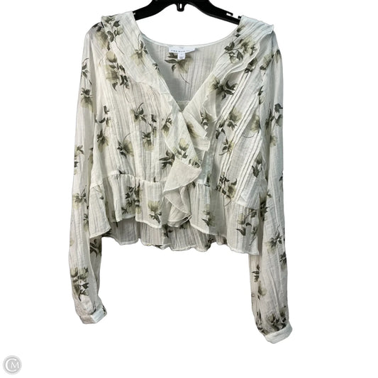 Top Long Sleeve By And Now This In White, Size: L