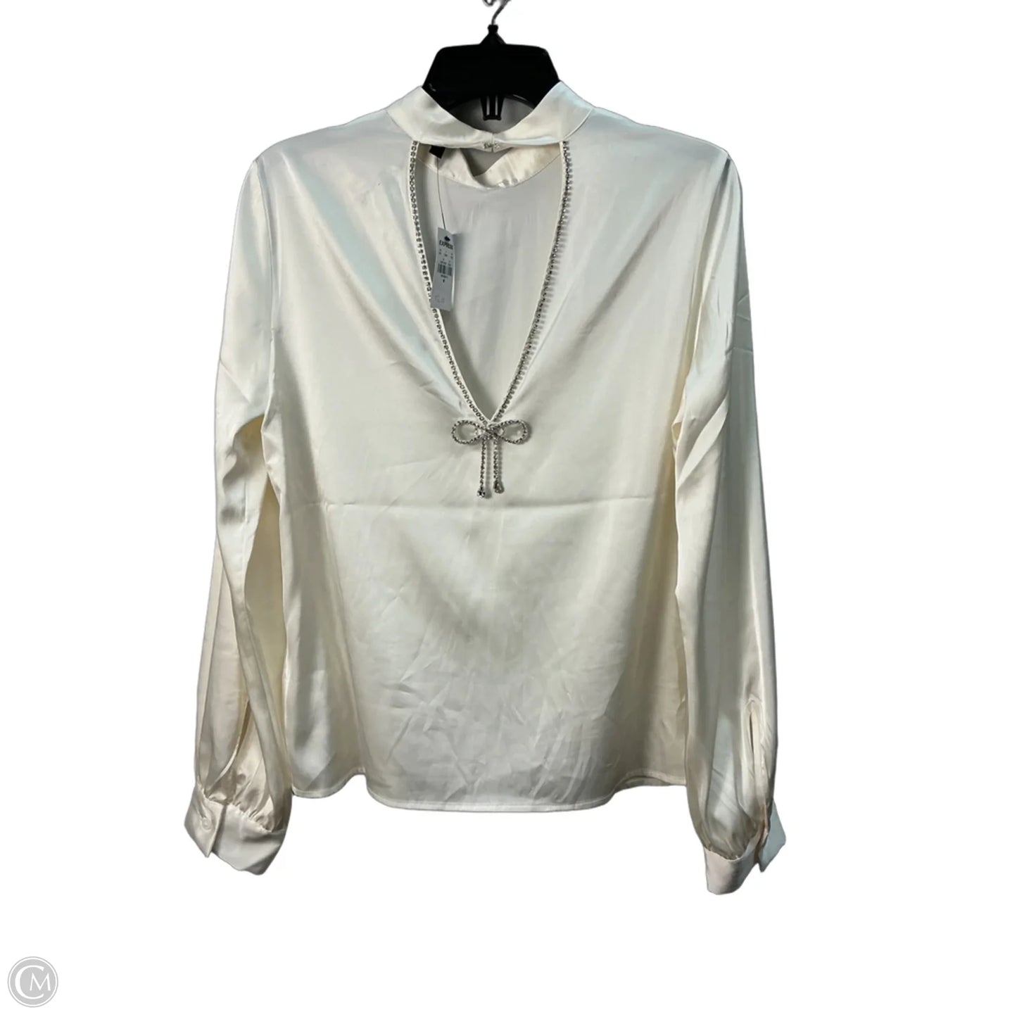 Top Long Sleeve By Express In Cream, Size: M