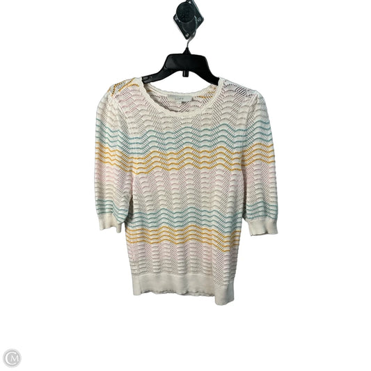 Top Short Sleeve By Loft In Cream, Size: M