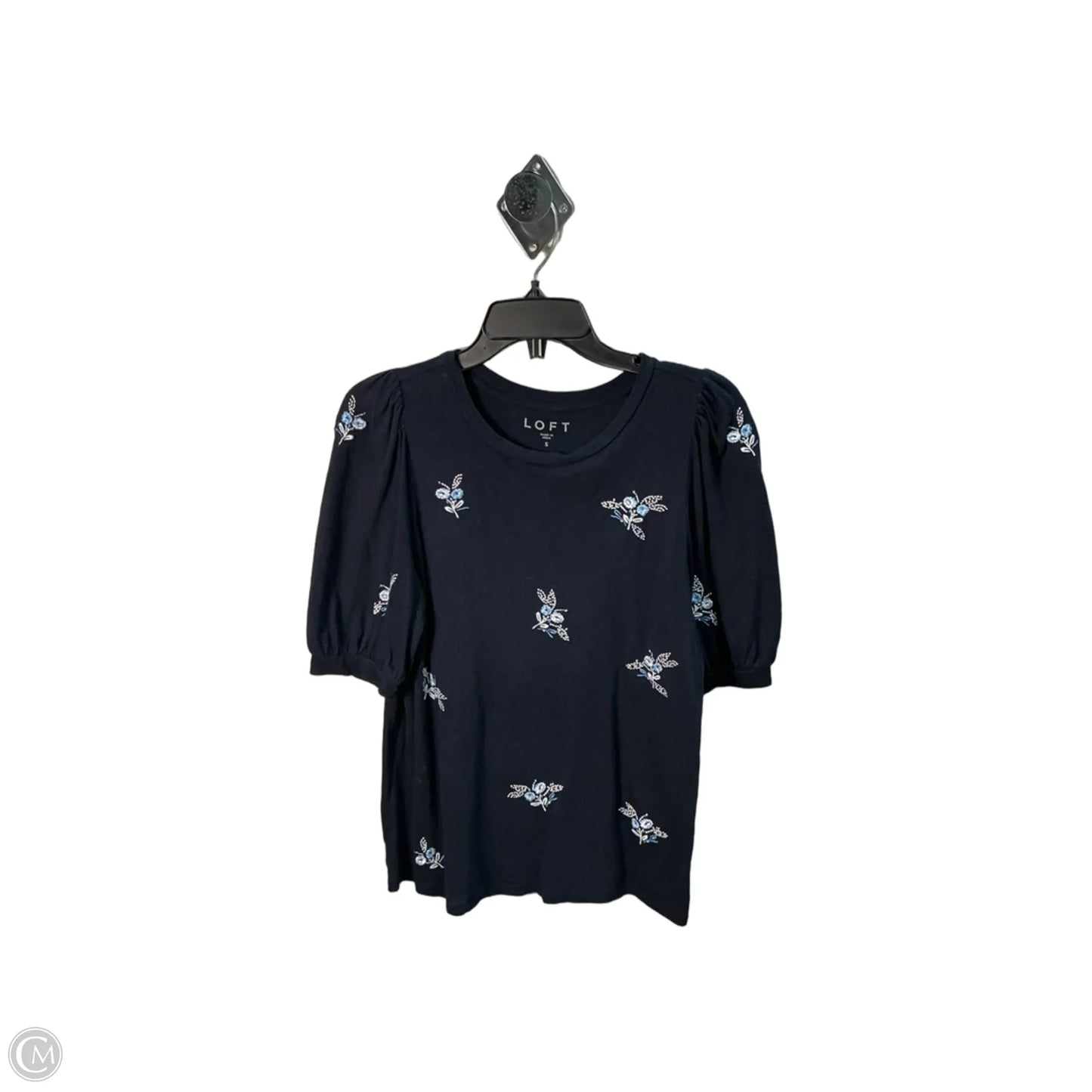 Top Short Sleeve By Loft In Blue, Size: S