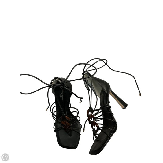 Sandals Heels Stiletto By Jessica Simpson In Black, Size: 9.5