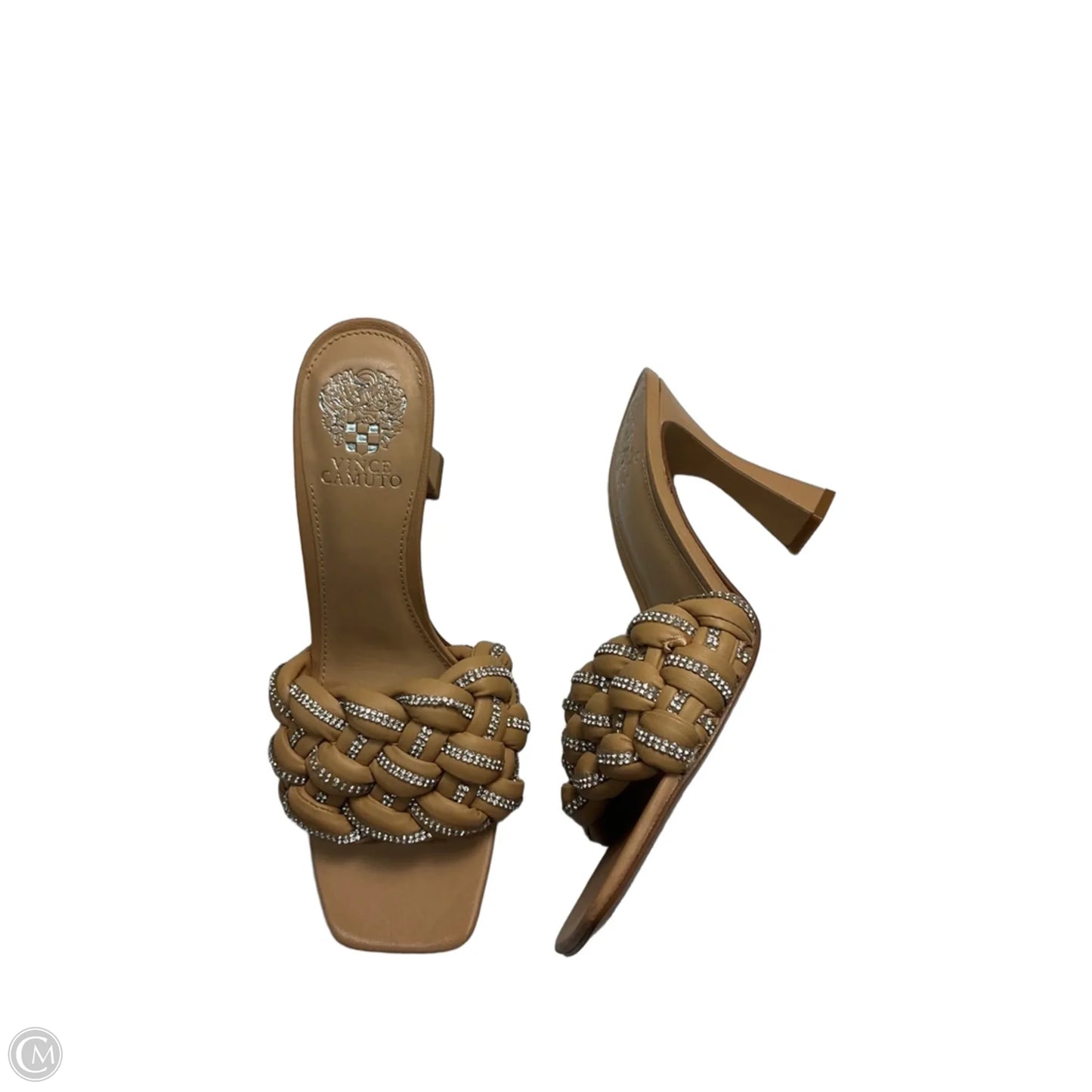Sandals Heels Stiletto By Vince Camuto In Tan, Size: 9.5