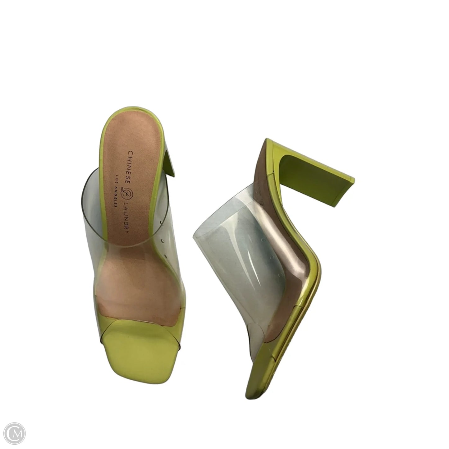 Sandals Heels Block By Chinese Laundry In Green, Size: 9.5