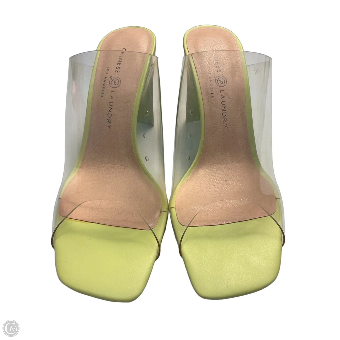 Sandals Heels Block By Chinese Laundry In Green, Size: 9.5