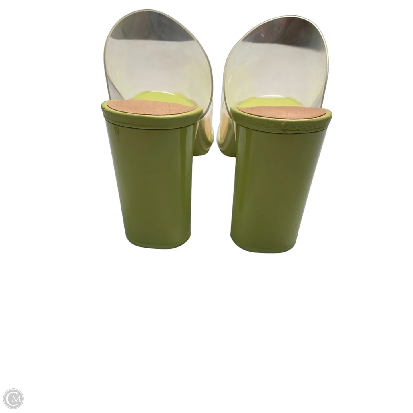 Sandals Heels Block By Chinese Laundry In Green, Size: 9.5