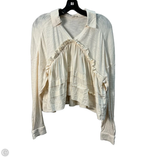 Top Long Sleeve By Pilcro In Cream, Size: Xs