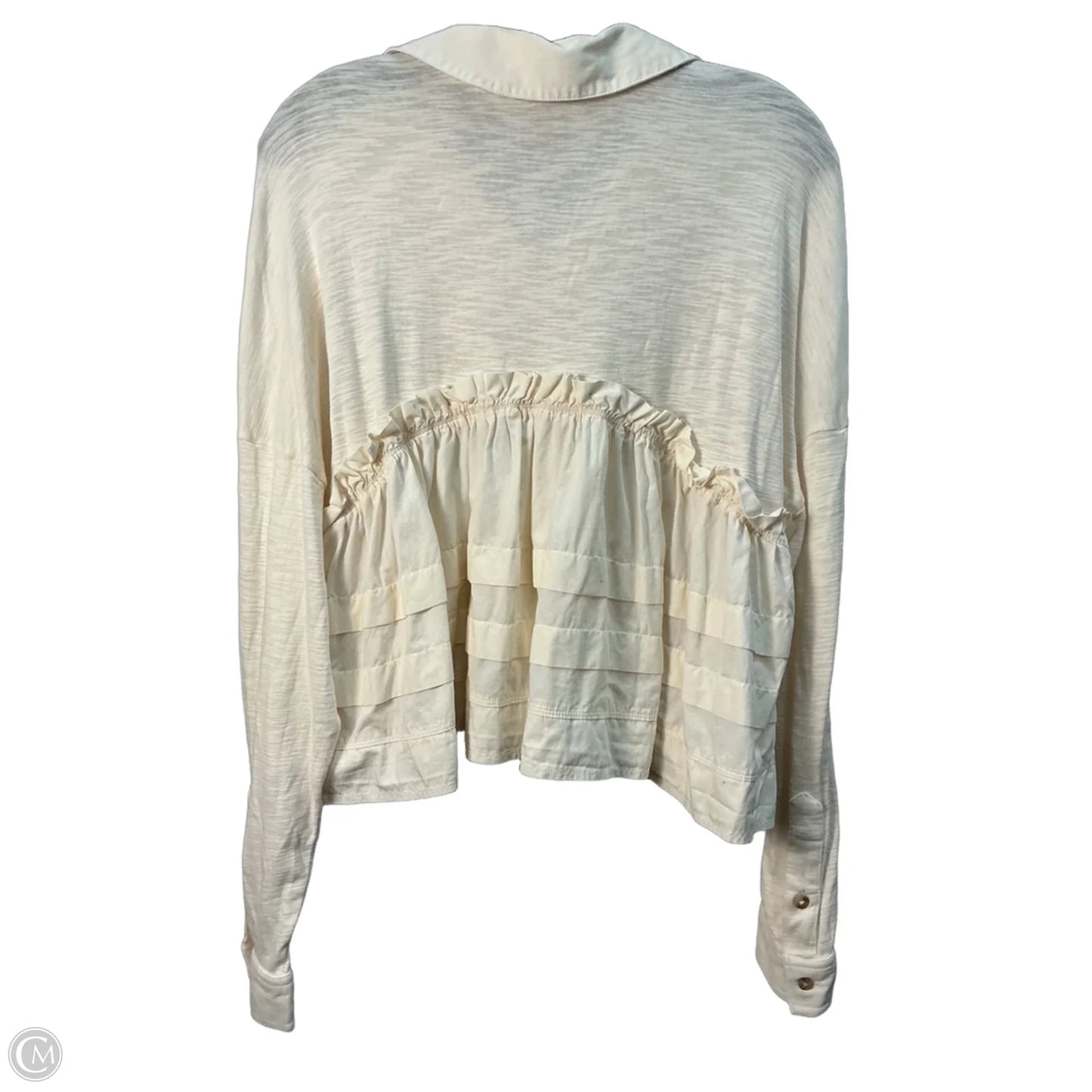 Top Long Sleeve By Pilcro In Cream, Size: Xs