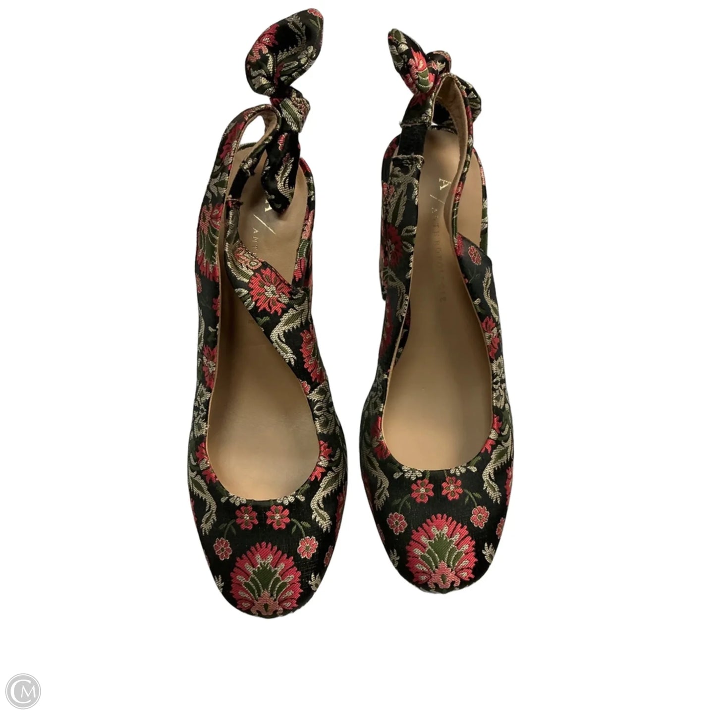 Shoes Heels Block By Anthropologie In Black & Pink, Size: 6
