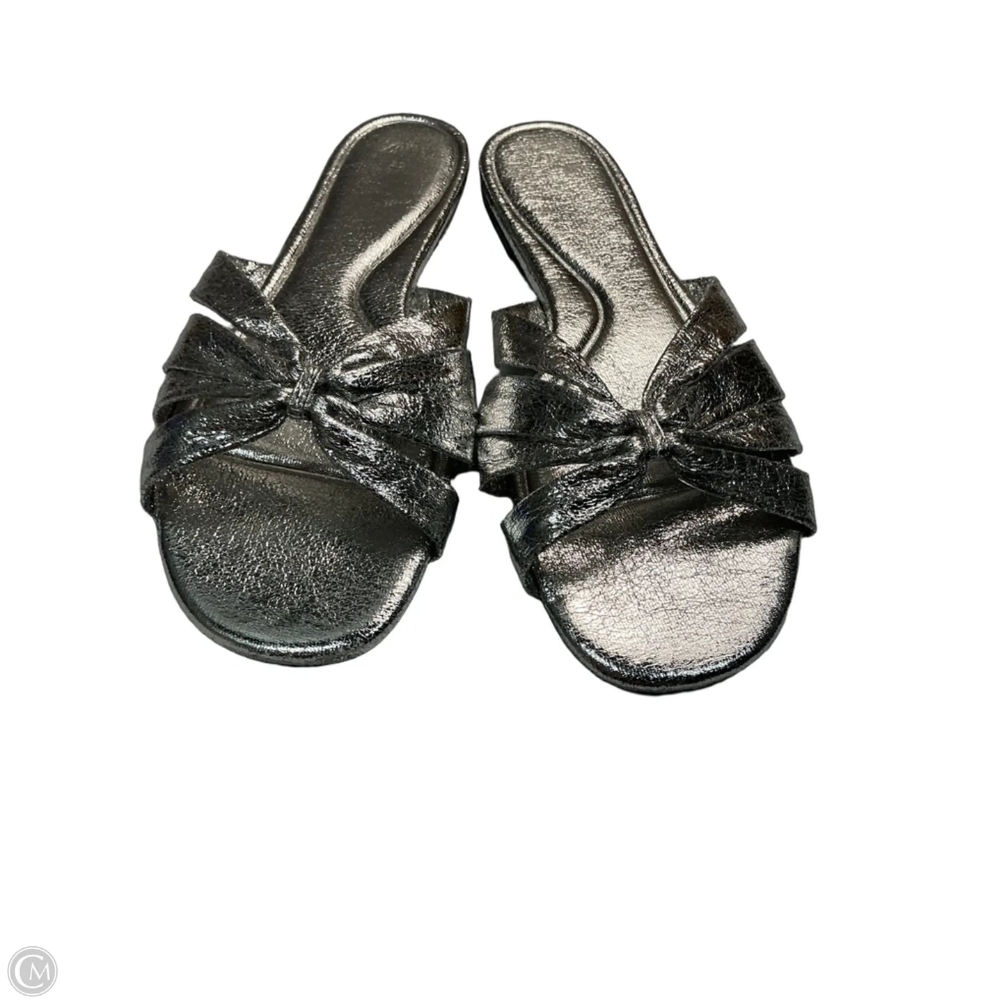 Sandals Flats By Zara In Silver, Size: 9