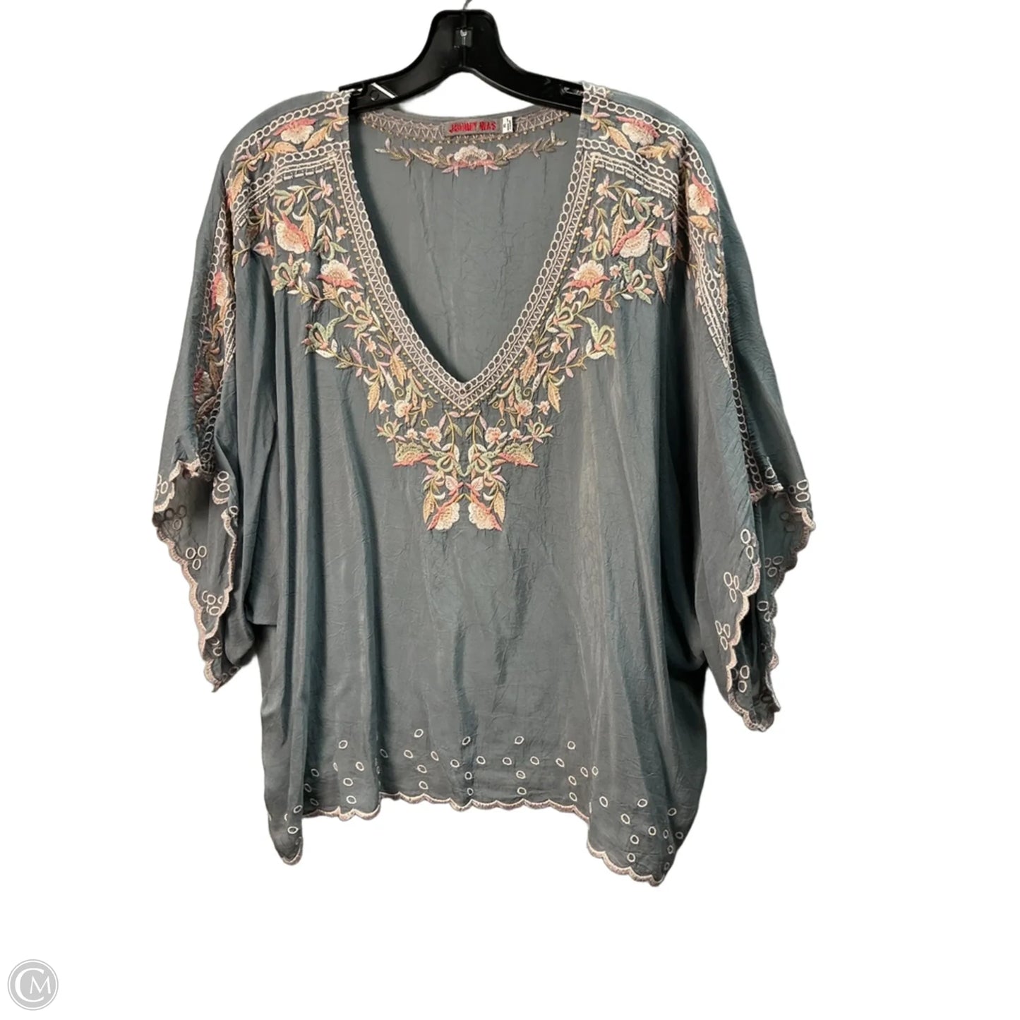 Top Sleeveless By Johnny Was In Blue, Size: Xl