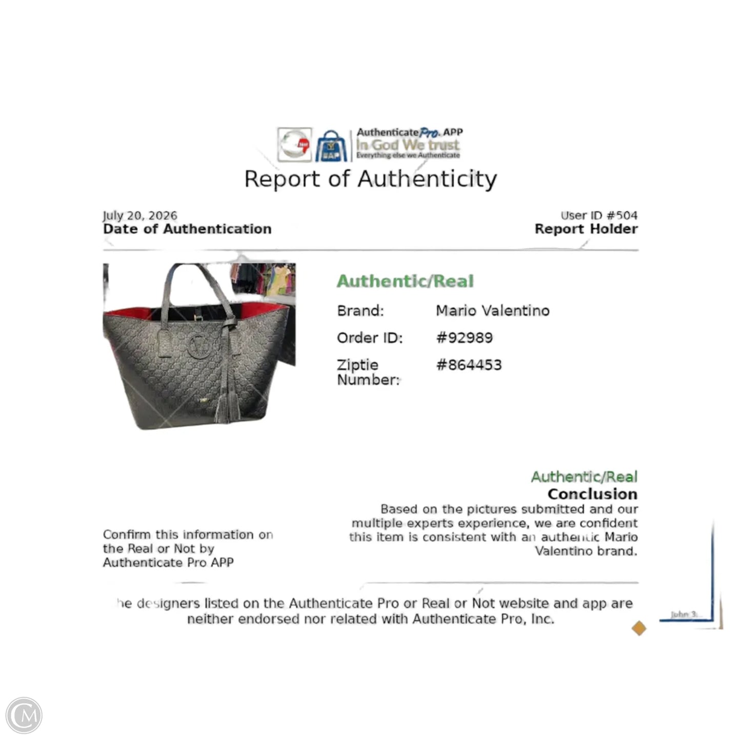 Tote Designer By Valentino-mario, Size: Medium