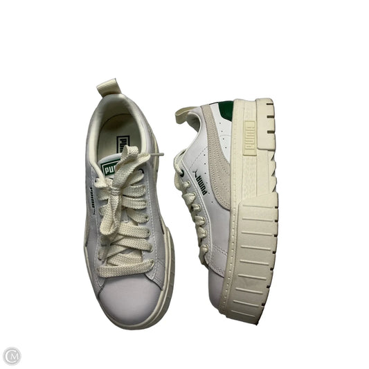 Shoes Sneakers By Puma In Green, Size: 6.5