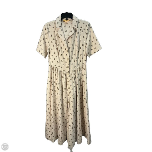 Dress Casual Midi By Flying Tomato In Cream, Size: L