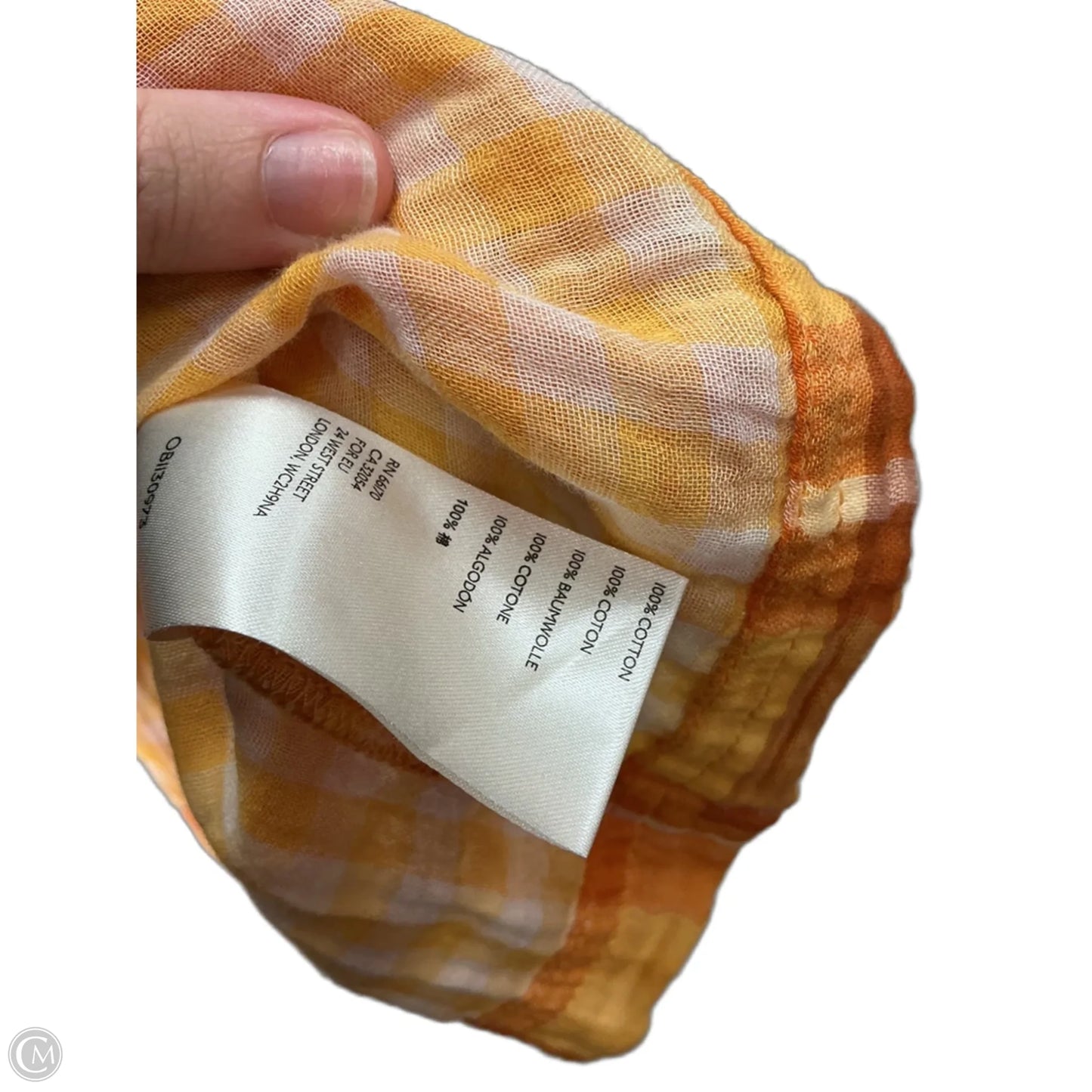 Top Short Sleeve By Anthropologie In Orange, Size: Xs