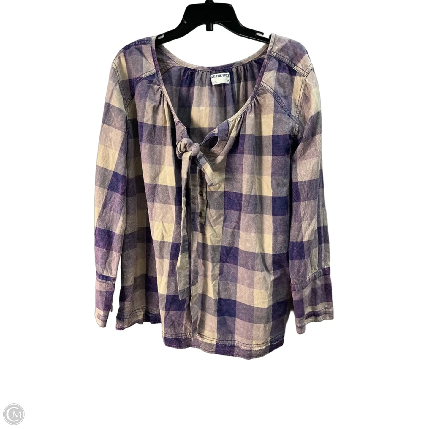 Top Long Sleeve By We The Free In Purple, Size: M
