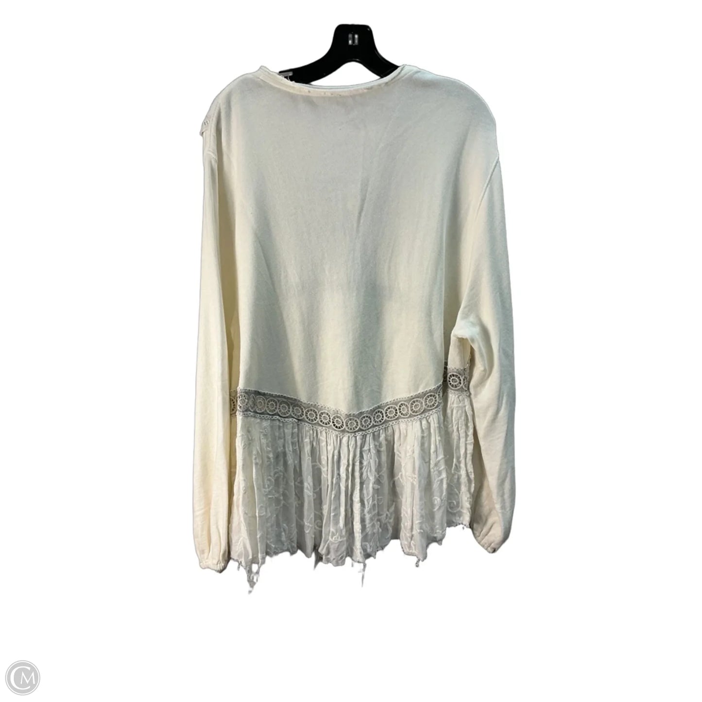 Top Long Sleeve By Free People In Cream, Size: Xs