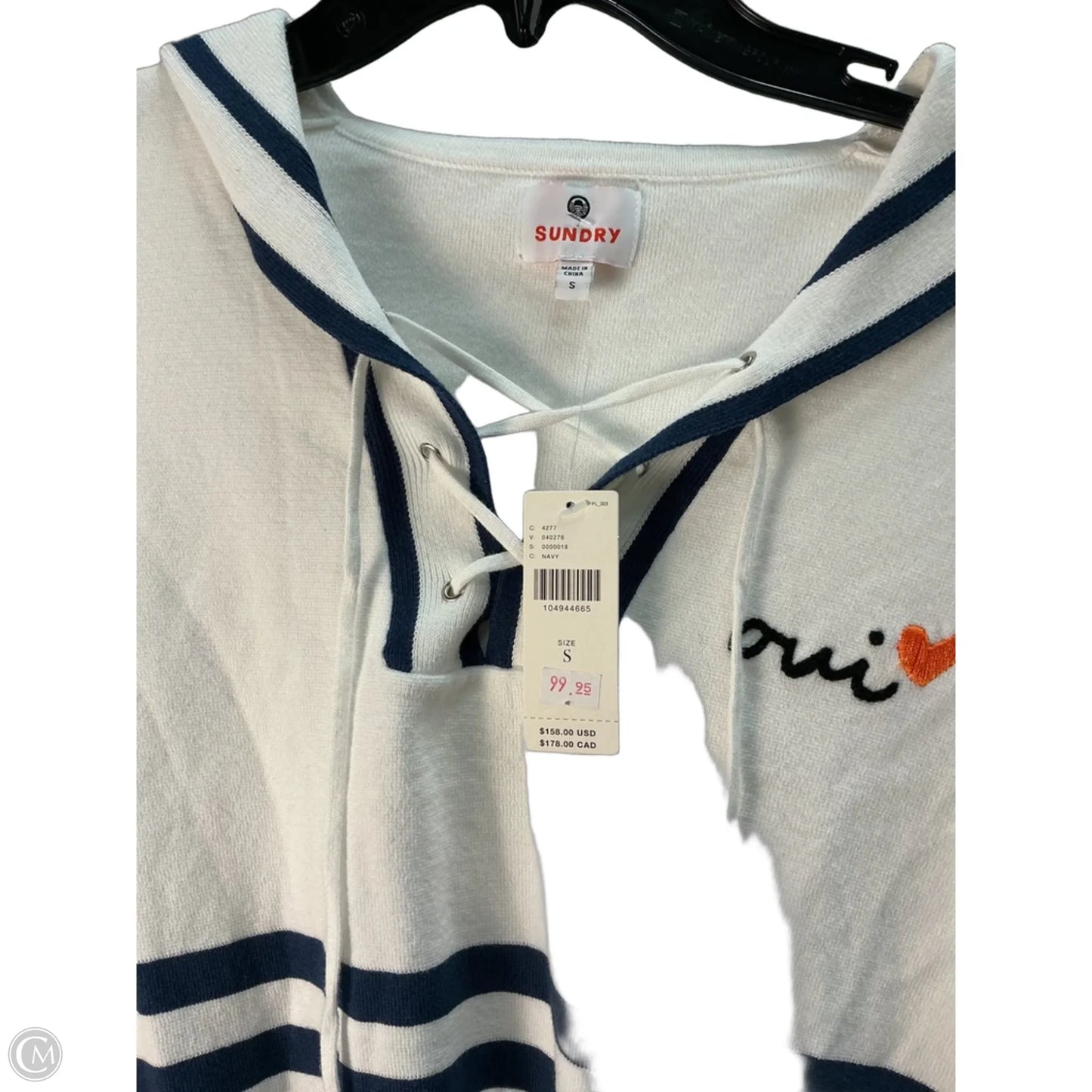 Top Long Sleeve By Sundry In White, Size: S