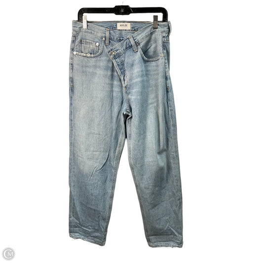 Jeans Wide Leg By Agolde In Blue Denim, Size: 6