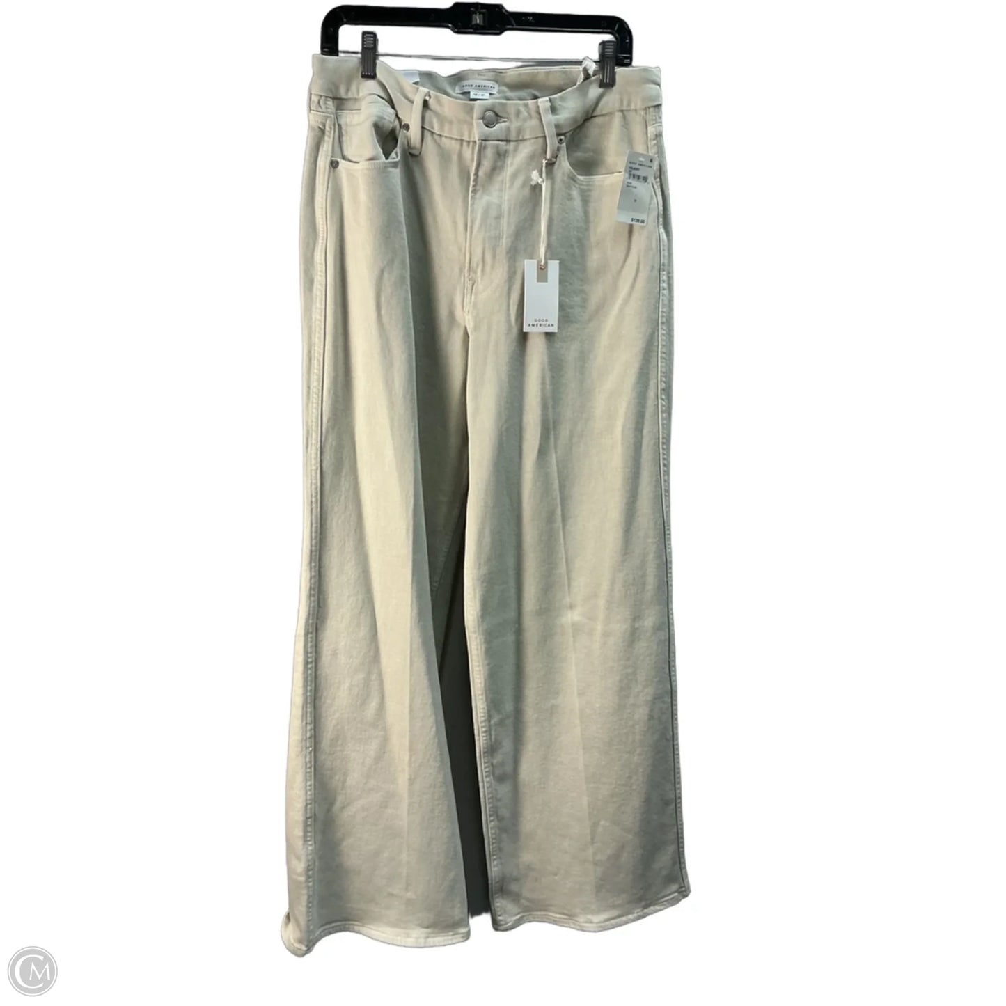 Jeans Straight By Good American In Beige, Size: 12