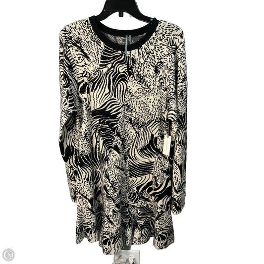 Dress Casual Short By Anthropologie In Black & Cream, Size: L