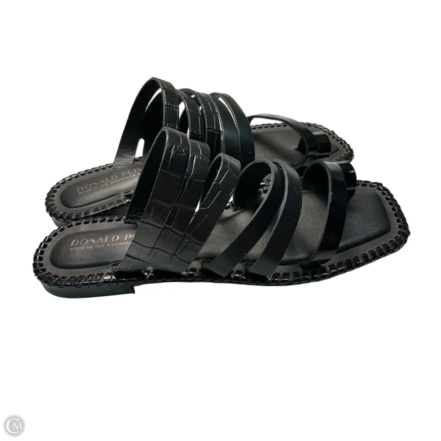 Sandals Flats By Donald Pliner In Black, Size: 8.5