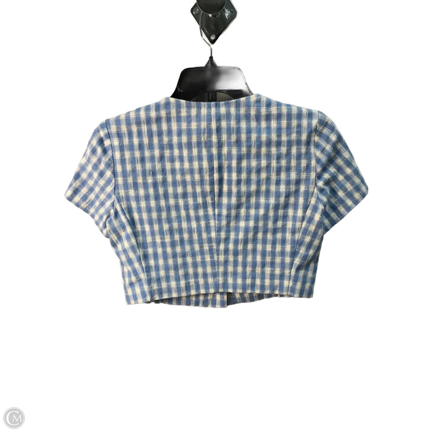 Top Short Sleeve By Zara In Blue, Size: S