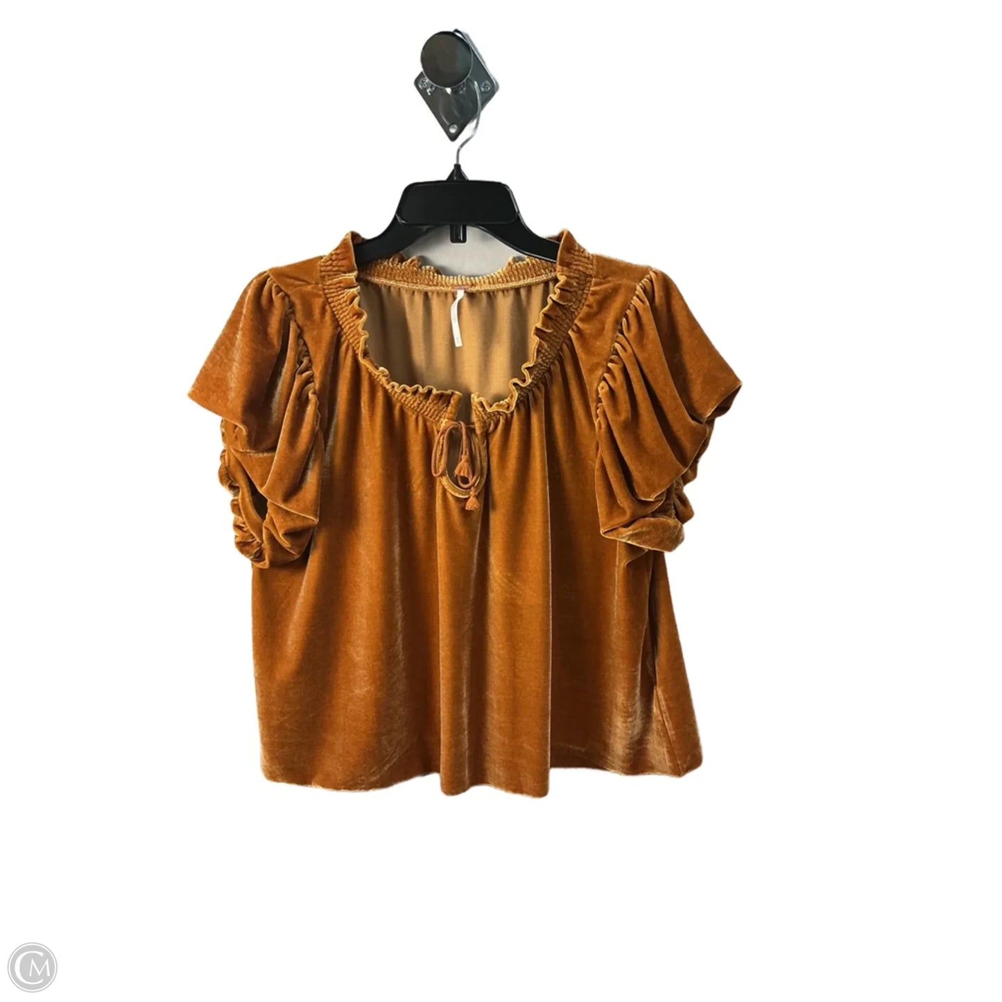 Top Short Sleeve By Free People In Orange, Size: M